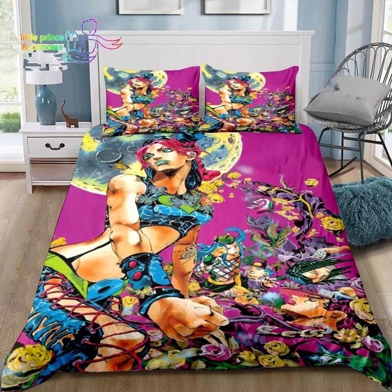 Jojolion Abenteuer Bequeme Bettdecke Bettbezug Kissenbezug Bettwäsche-Set Kinderzimmer Dekoration Heimtextilien