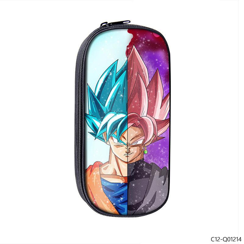 Dragon Ball Printed Polyester Pencil Case Student Stationery Box Portable Pencil Case Multifunctional Storage Bag