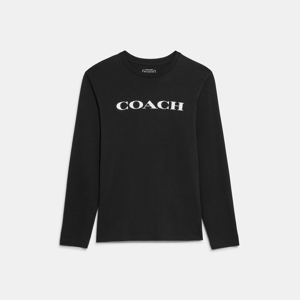 

Черная футболка с длинными рукавами из органического хлопка Coach Essential XXLarge
