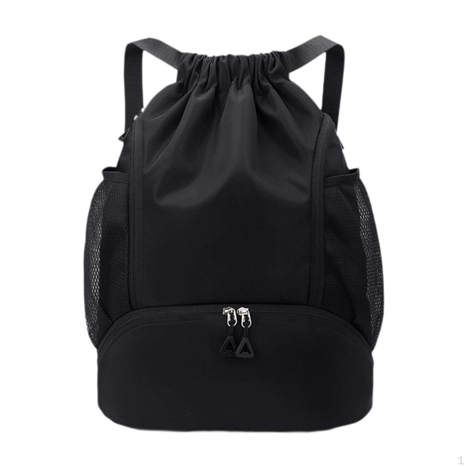 

Рюкзак-мешок для мужчин и женщин с водоотталкивающим дизайном для использования на открытом воздухе чёрный