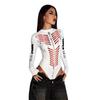 Spicy Style Women's Slimming Summer Motorcycle Jumpsuit - Print Long Sleeve, Half-High Collar Streetwear