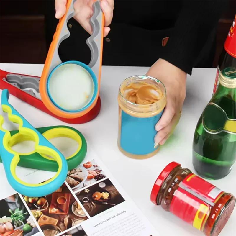 1/2 Multifunctional Cap Opener Four-In-One Cap Opener Can Opener Labor-Saving Cap Opener Kitchen Daily Necessities Bottle Opener