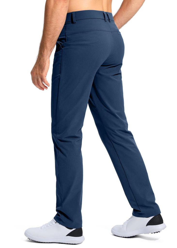 2026 Men's Mid-Waist Stretch Golf Pants - Quick-Drying, Lightweight, Plus Size, Straight Leg, Solid Color