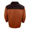Men's Gradient Color Button Pocket Work Wear Plus Leather Jacket Men's Casual Long Coat