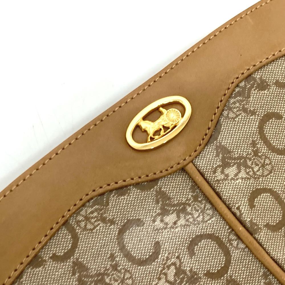 CELINE CMacadam crossbody bag Shoulder Bag PVC/Leather Beige/GoldHardware