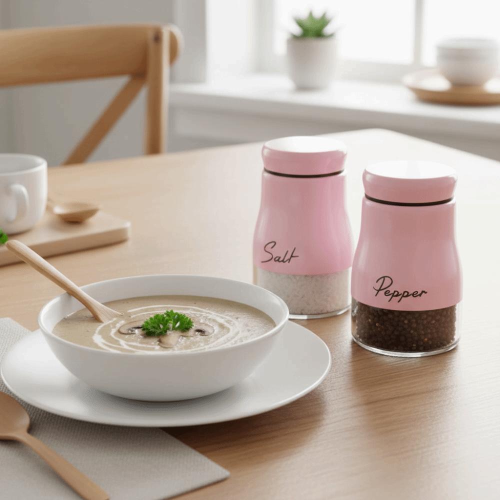2PCS Leak-proof Salt Pepper Bottle Set Moisture-proof Seasoning Bottle BBQ Seasoning Bottle  Chef
