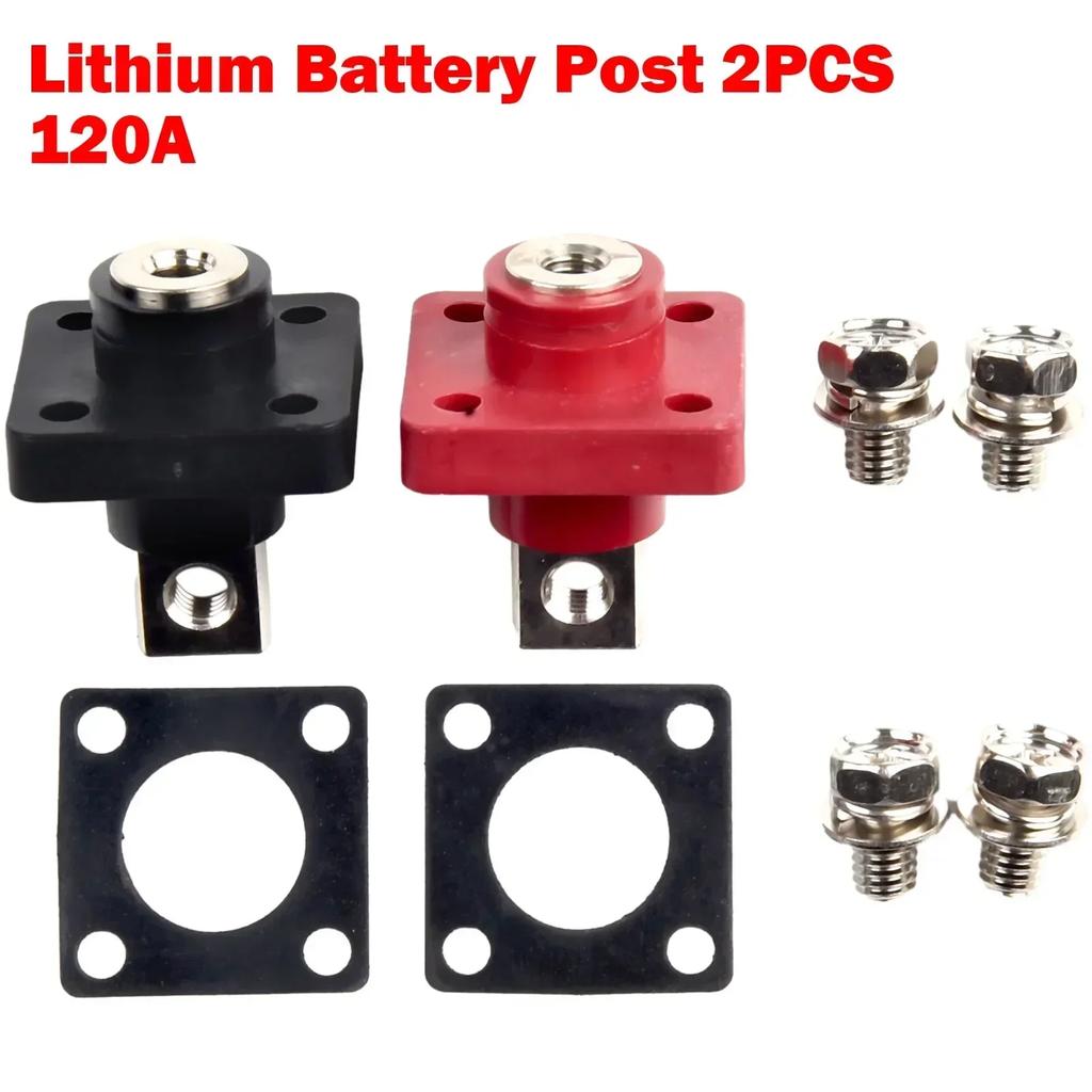 2pcs 200/150/120A All-Coppers Connectors Terminal Post Lithium Battery Energy Storages Terminal Battery Connectors Adaptor