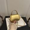 Indentation Autumn and Winter New Fashion Texture Solid Color Shoulder Crossbody Handheld Women's Small Square Bag Tide