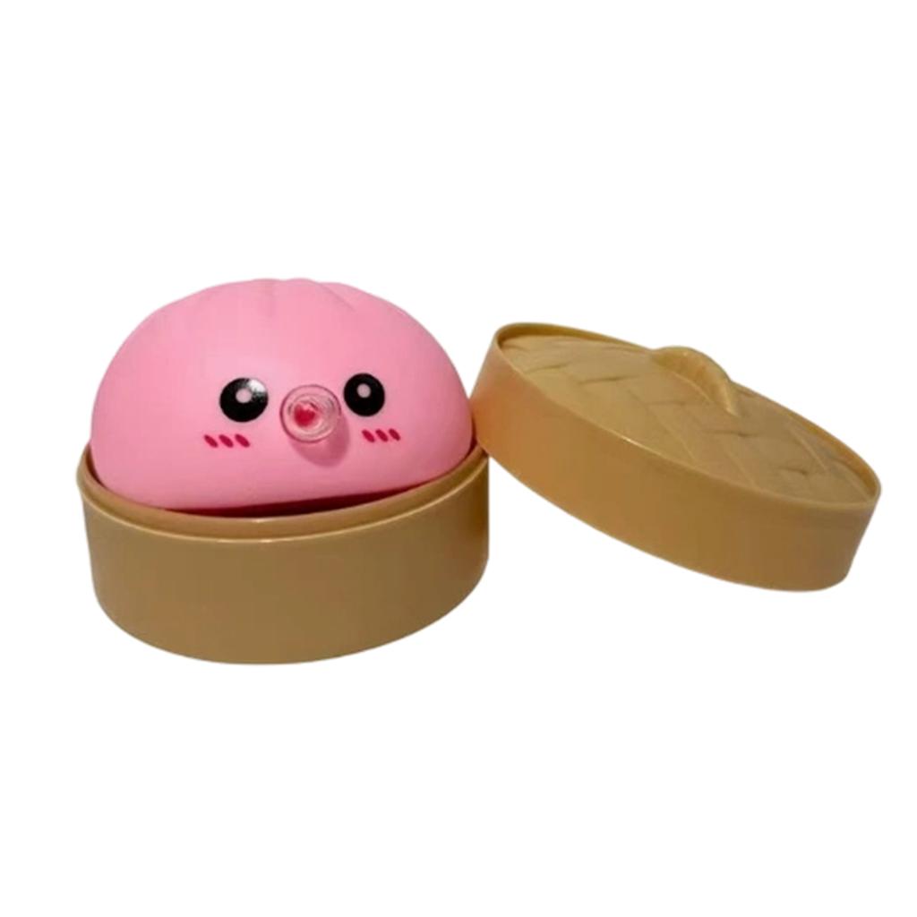Bao Dumpling Bubble Squeeze Toy In Steamer Box Design Soft Touch Stress Relief Sensory Fidget for Desk Office Home Play