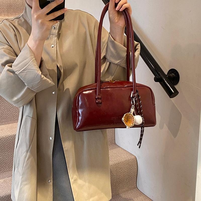 Ielgy Large-Capacity Bag Fashion Retro Commuter High-End Sense One-Shoulder Armp