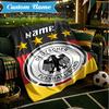 Custom Name German Football Crest Blanket Lightweight Ideal Bedding Blanket Perfect for Travel, Camping, Living Rooms, Sofas, Christmas Gift