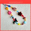 Pvc Beaded Dog Phone Lanyard For Women And Men With Colorful Charm Accessory