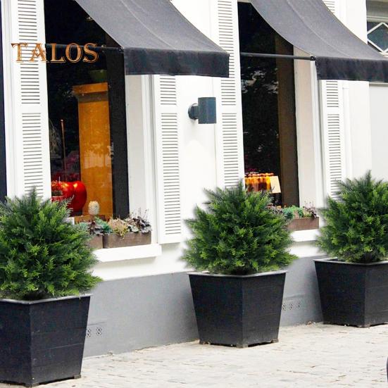 Künstlicher Buchsbaum-Formschnitt-Kugelbaum mit Erdspieß, UV-beständig, wetterfest, Kunstgrün, Sträucher, für den Außenbereich, Garten, Veranda, Terrasse, künstliche Buchsbaumpflanzen