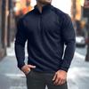 Men's Color Half-Zip Sweatshirt Men's Sports Large Size Casual Pullover Sweatshirt