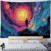 Astronaut Star Planet Tapestries - Meditation Starry Sky Living Room Decor Therapy Energy Field Art Background Design