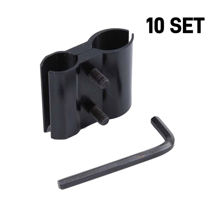 Black Fixed Tube Clamp Bracket for Telescope Flashlight-Universal Clamp Mount for Optical Instruments