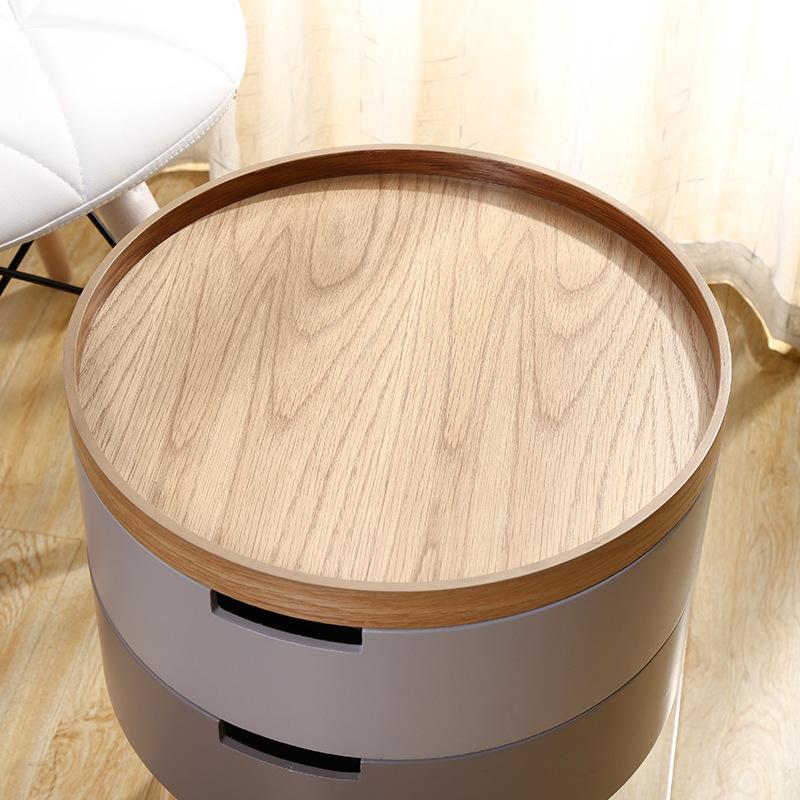 Multi-use Solid Wood Nordic Creative Coffee Table Simple Sofa Side Table Corner Bed Round Table Storage Box End Tables Desk