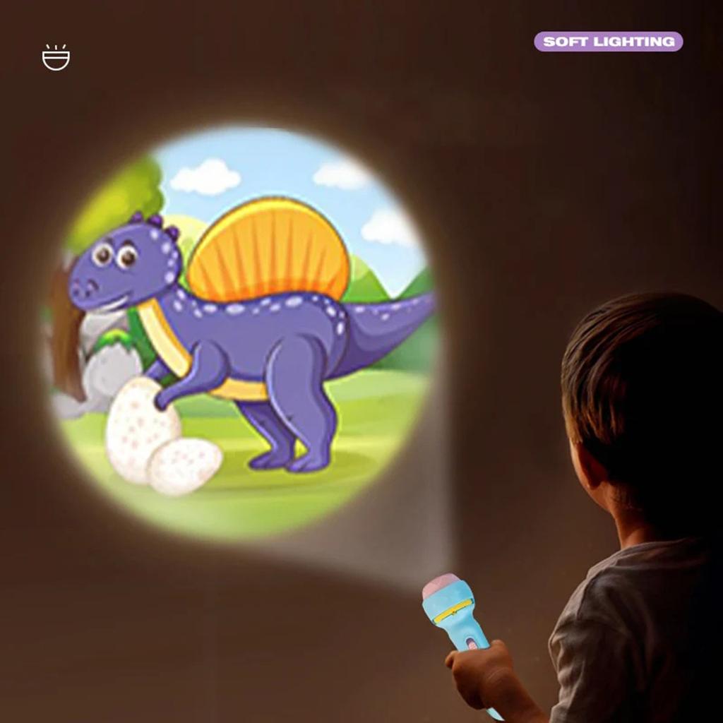 56 Patterns Flashlight Projector Dinosaur Animals Ocean Multi Digital Fruit Multiple Pattern Projection Flashlight Puzzle Toys