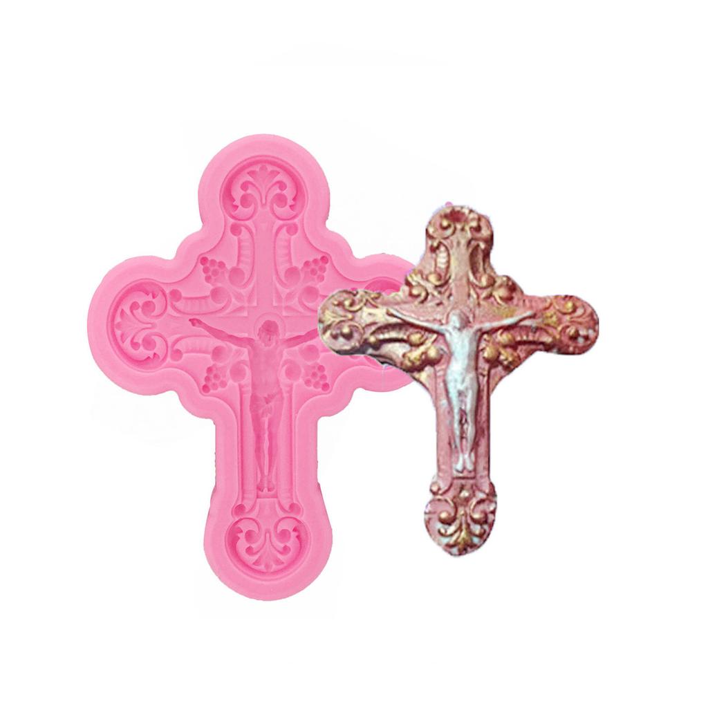 Silicone Cross Mold Fondant For DIY Baking Pastry Art Candy Clay Cake Decorating Chocolate Tool