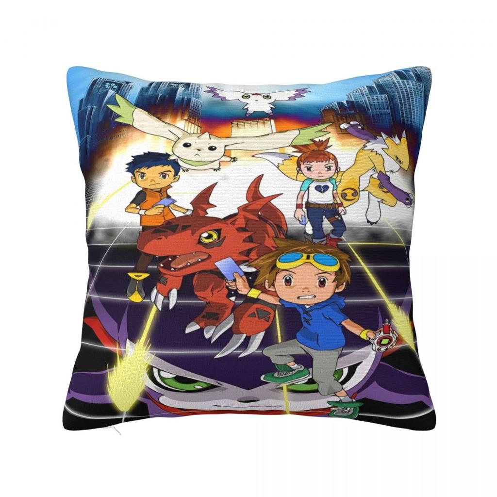 Trendy Seat Digital Monster Digimon Decor Pillowcase Stuff Pillow Cover Square Multi-Size