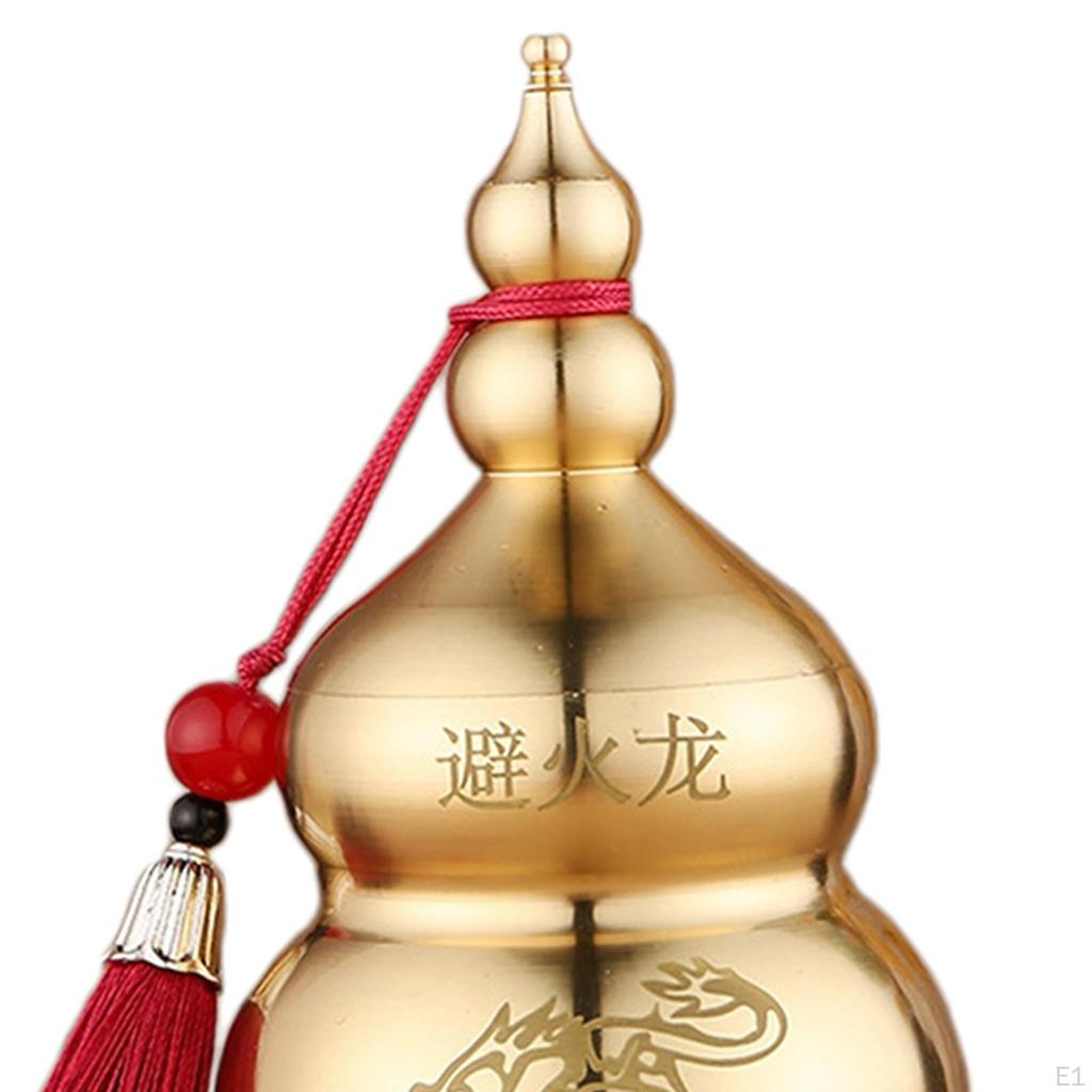 Antique Chinese Copper Gourd Decoration Open Lid Handicrafts Collectible Ornament Crafts for Home