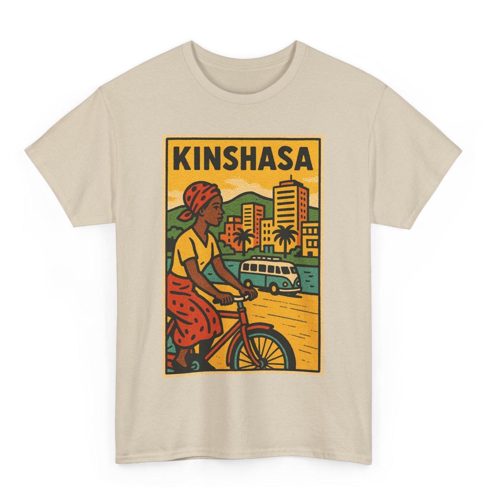 Kinshasa T-Shirt: Retro Comic Style Congolese City Graphic Tee XL