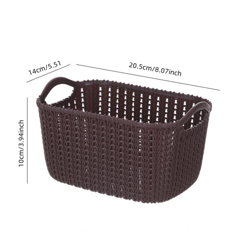 Aufbewahrungskörbe aus Kunststoff, tragbare Einkaufsbox, Kleinigkeiten für den Schreibtisch, Obst, Badezimmer, Küche, Haushaltsprodukt, 1 Stück