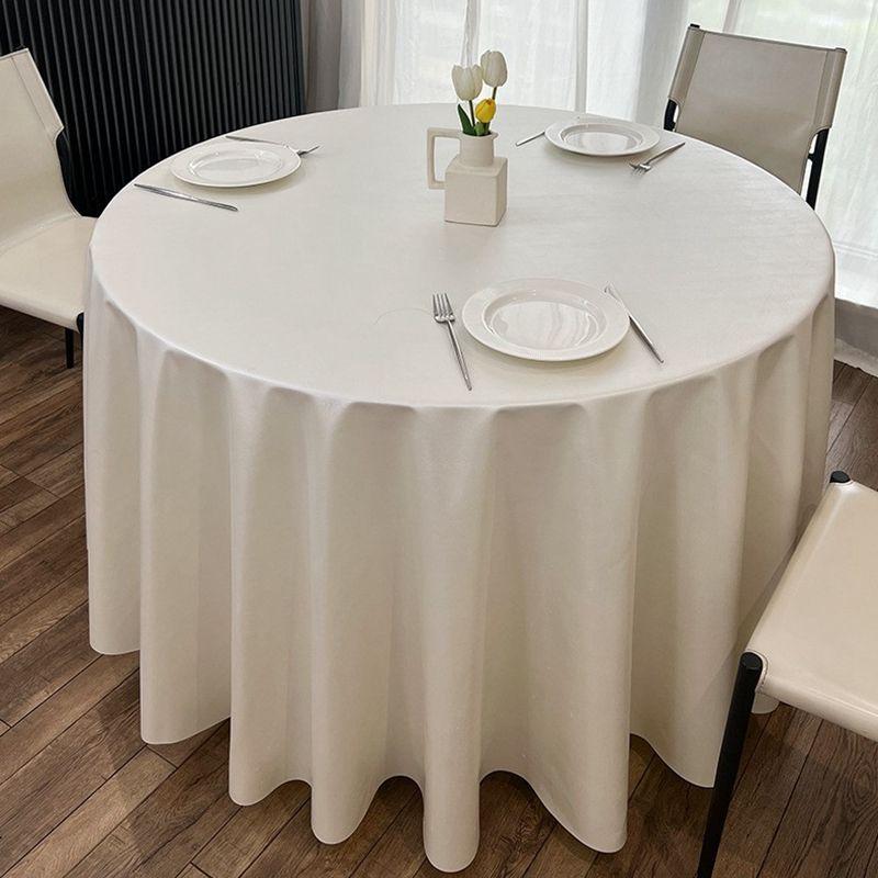

Pure White Tablecloth Fabric Minimalist Modern Pure Color Nordic Style Rectangular Hotel Coffee Shop Western Restaurant Dining Table Cloth Milky White 90*90cm