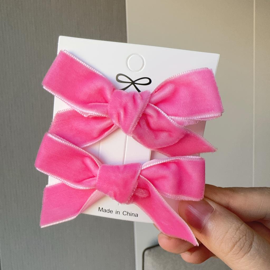 2Pcs/Set New Fluff Cute Bows Baby Hair Clips Candy Color Girls Princess Hairpins Barrettes Kids Hair Accessories Gift