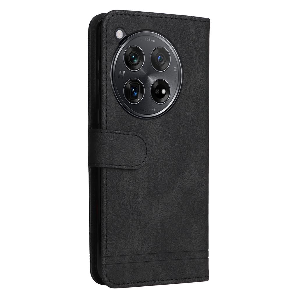For OnePlus 12R 5G/Ace 3 5G Leather Wallet Cases Skin Touch Phone Cover Stand with Strap