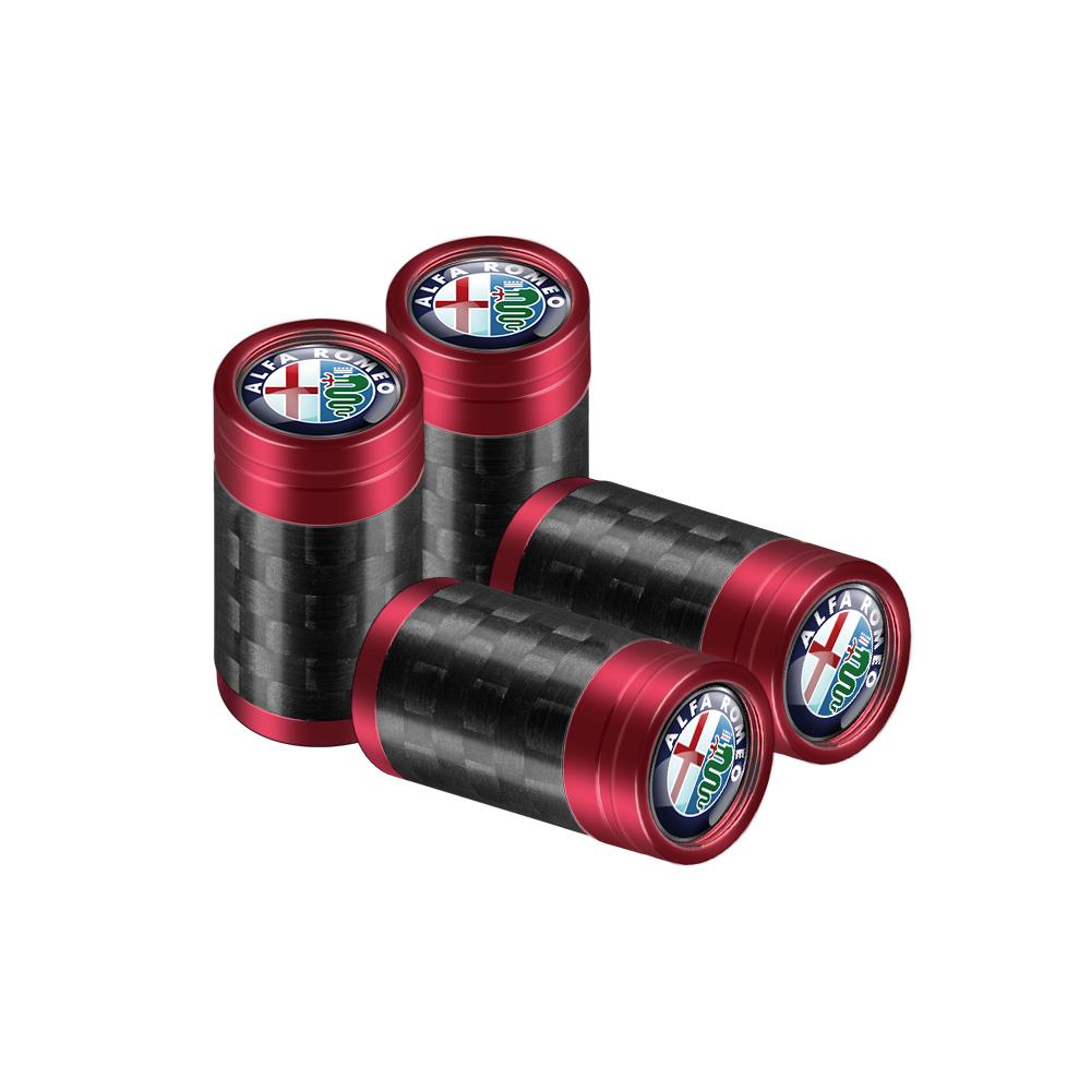 

For Alfa Romeo 4Pcs Aluminum Alloy Car Tire Valve Cap Auto Wheel Accessories For Alfa Romeo Giulietta Giulia GT Mito Brera F1 St