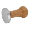 Professioneller Holz-Kaffee-Tamper Pulver-Presshammer Kaffeezubehör für Zuhause Büro 53mm Holzfarbe 53mm flache Basis