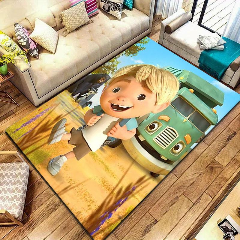 Trash Truck Carpet Rug for Living Room Bedroom Home Sofa Decoration,Kids Play Non-slip Floor Mat