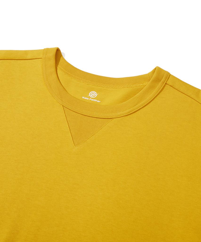 Kallapataleu Back Deer Graphic Short-Sleeved T-Shirt - Yellow