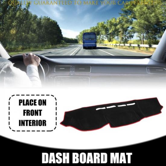 Dashboard Dash Cover Mat for Mitsubishi Montero Pajero 2001-2006 Black Red