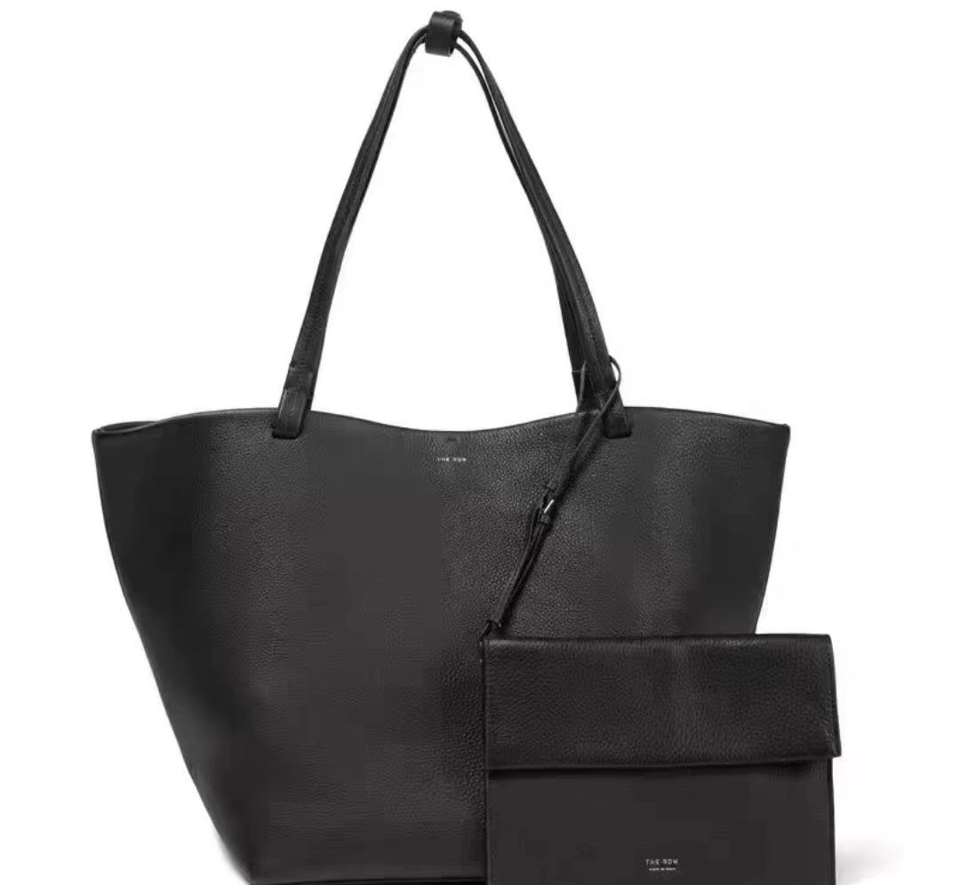 Lychee pattern cowhide fashion leather tote bag commuter child and mother bag portable shoulder bag versatile bag чёрный