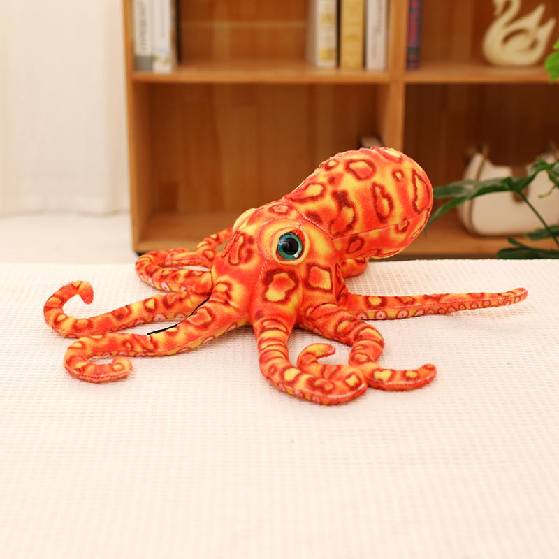 Carino Giocattolo Peluche Polpo Simulato Arancione Animale Marino Polpo Morbido Bambola Imbottita Decorazione per la Casa Giocattoli Peluche per Amici Regali Decorazione