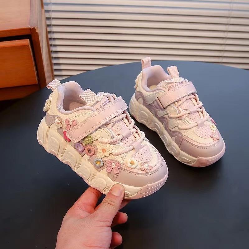Girls' shoes 2025 spring and autumn new children's sports shoes trendy brand girls' student shoes medium and older children's running shoes single sho