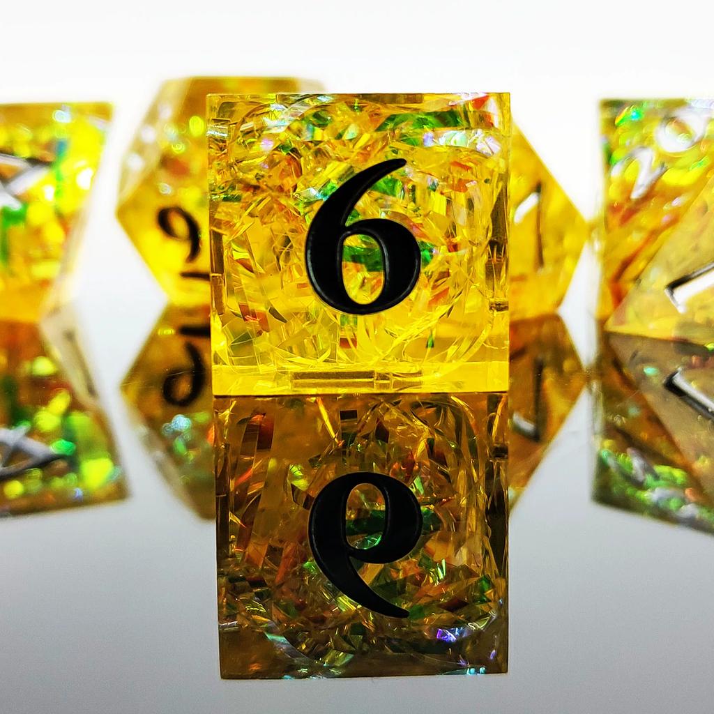 Transparent Resin DND Dice Set Dungeons & Dragons D20 Cthulhu Polyhedron Dice COC Running Group Board Game