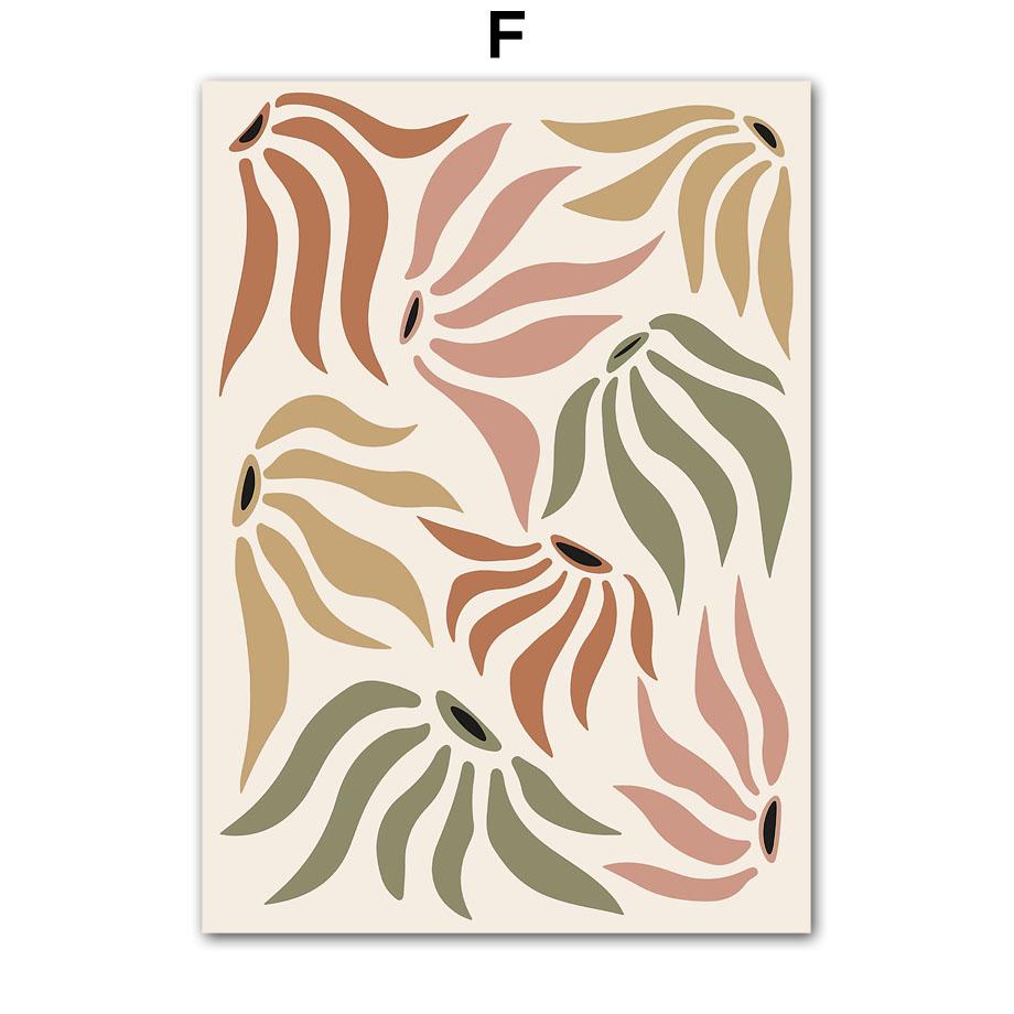 Абстрактний Квітковий Ринок Троянда Ромашка Ваза Листок Настінне Мистецтво Картина на Полотні Вінтажні Плакати та Принти Картинки Вітальня Домашній Декор