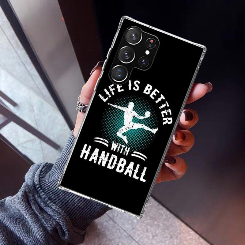 

Handball Sport Phone Case For Samsung Galaxy S26 S25 Edge S24 S23 Ultra S22 Plus S21 S20 FE Soft TPU Back Cover Funda Galaxy S25 Samsung S26