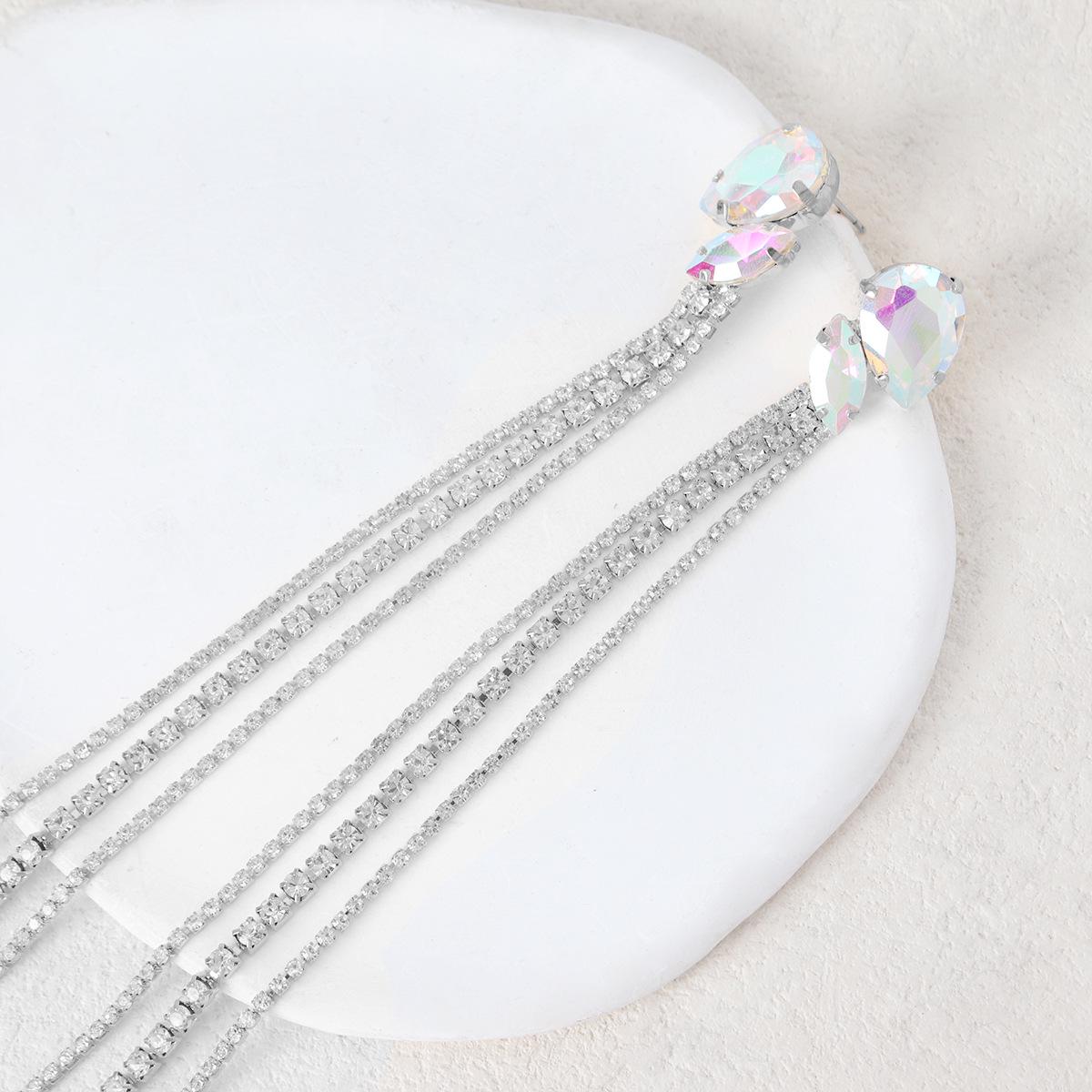 

Женские серьги-пусеты с очень длинной кисточкой - Европейская и американская мода, Аксессуар для вечернего платья, Трендовые и универсальные