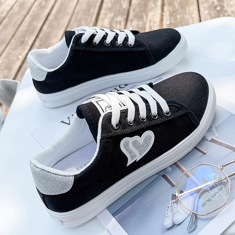 

2025 Женские белые парусиновые кроссовки больших размеров: Летние балетки, на мягкой подошве, дышащие, повседневные и универсальные 40 чёрный