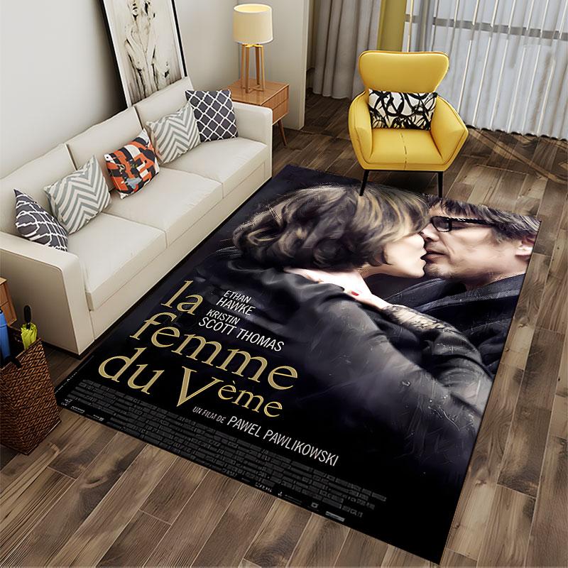 Romantic Movie Print Carpet suitable as a non-slip mat for the living room or bedroom sofa