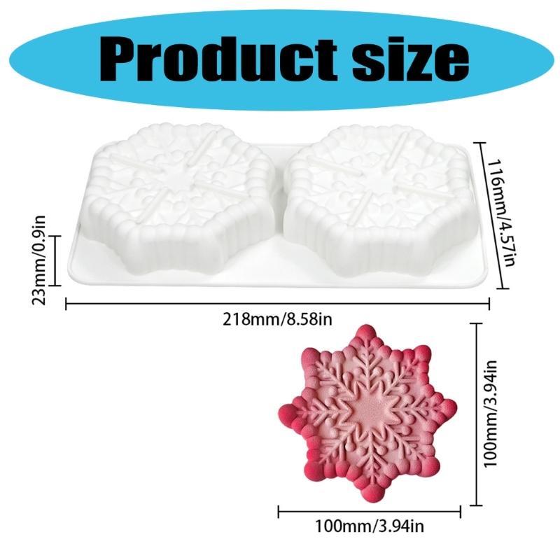 Flexible Silikon Schneeflocken Kuchenform Hitzebeständig Gebäck Backform Ofenfest Schokoladenform Küchenbackgeschirr