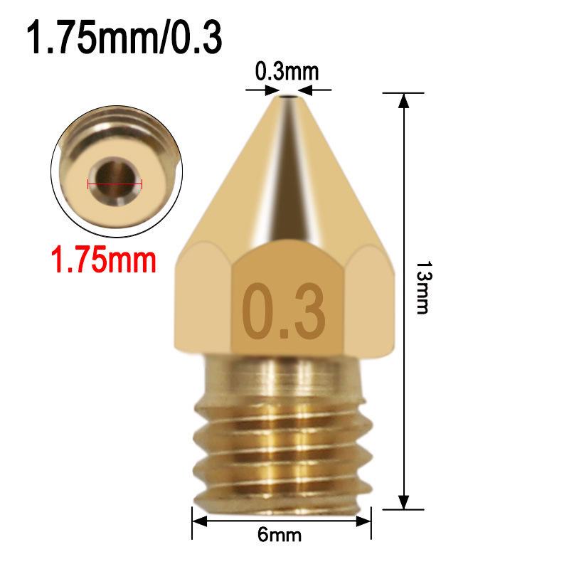 MK8 Brass Nozzle for 3D Printers - Engraving Accessory