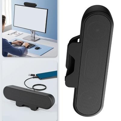 USB Computer Speaker HD Stereo PC Speakers with Volume Control Loud Wired Desktop Speakers for PC Easily Clamps Display
