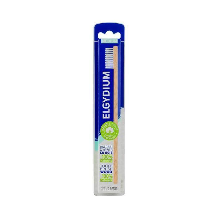 Elgydium Anti-Plaque Brosse À Dents En Bois Medium