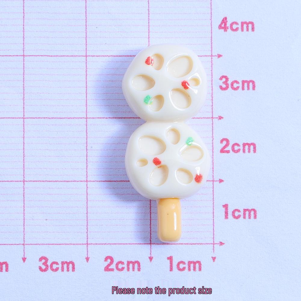 Handmade DIY Glossy Resin Barbecue Skewer & Green Vegetable Crocs Shoe Charms