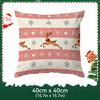 Plaid Christmas Deer Pillowcase Printed Polyester 40/45/50Cm Throw Pillowcover Decorative Sofa Cushion Pillowslip Home Decor